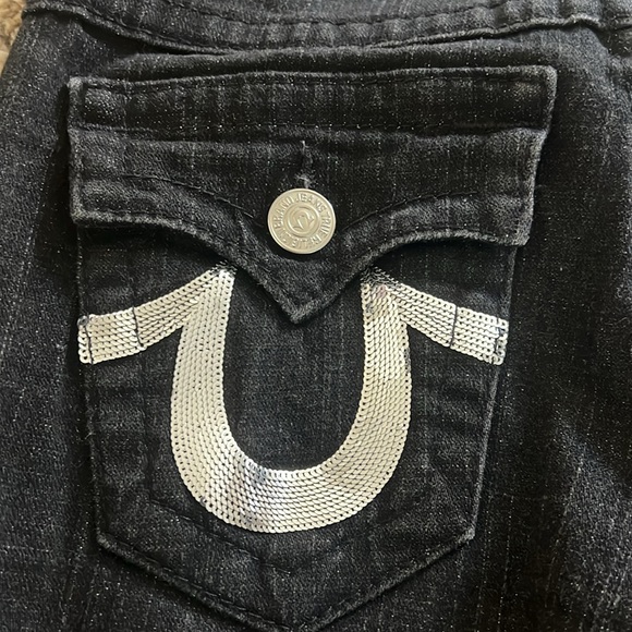 Black Sparkle True Religion Jeans - Picture 2 of 8